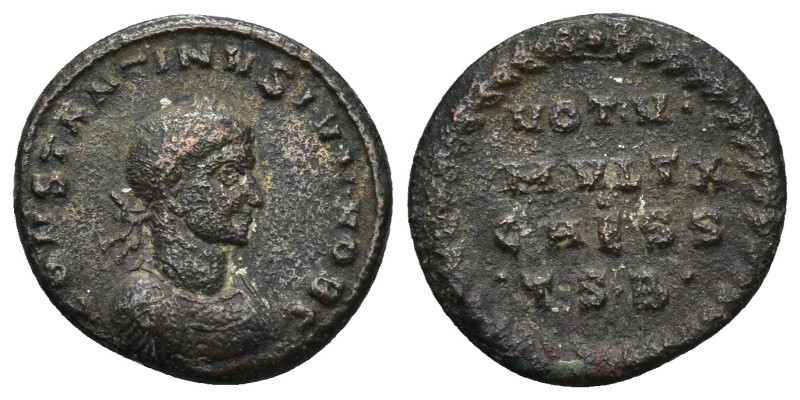 Constantine II. As Caesar, A.D. 317-337. AE 3 (18mm, 2.54 g). Thessalonica mint,...