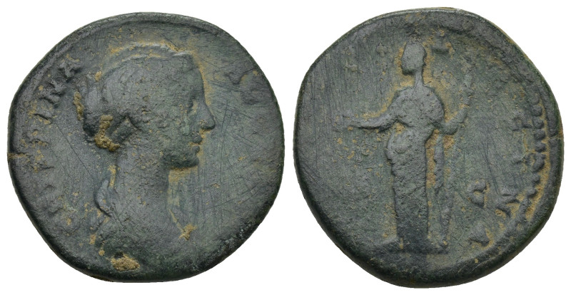 Crispina. Æ As (25mm, 11.38 g), Augusta, AD 178-182. Rome, under Marcus Aurelius...