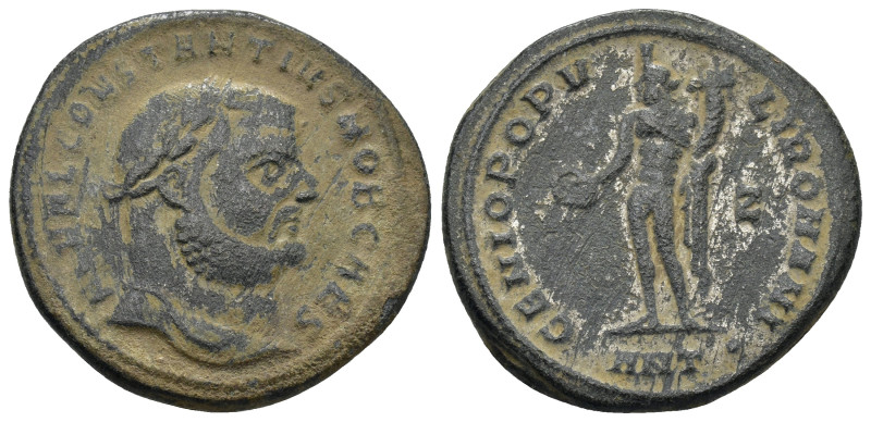 Constantius I, as Caesar, AE Antioch, AD 304-5. (11.28 Gr. 29mm.)
 Laureate head...