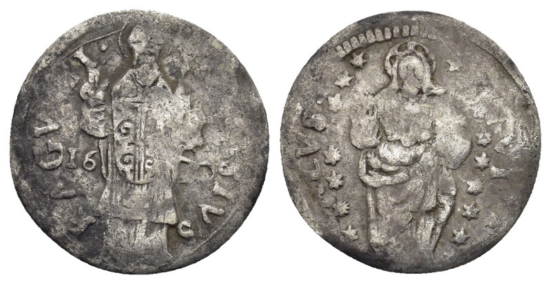 Repuclic of Ragusa, AD 1626-1761. AR, 1 Grosso. (0.64 g. 17 mm). Obv: S BLA[S]IV...