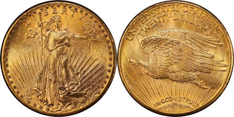 1911-D/D Saint-Gaudens Double Eagle. FS-501. Repunched Mintmark. MS-65+ (PCGS)....