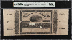 BRAZIL. Banco do Brazil. 10 Mil Reis, ND (1856). P-S321pm. Printer's Model. PMG Gem Uncirculated 65 EPQ.
Pernambuco. A printer's model from B&E that ...