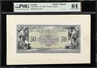 CANADA. Canadian Bank of Commerce. 50 Dollars, 1917. CH# 75-16-02-10p1. Front Proof. PMG Choice Uncirculated 64.
Toronto, Ontario. Multicolored Seal....