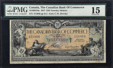 CANADA. Canadian Bank of Commerce. 10 Dollars, 1917. CH #751-604-10a. PMG Choice Fine 15.
Good detail retained on this note, far nicer than the grade...