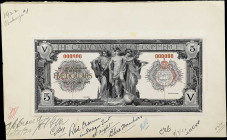CANADA. The Canadian Bank of Commerce. 5 Dollars, 1917. P-S965Apf. Printers Essay. About Uncirculated.
An approval mock-up for this Five Dollars desi...