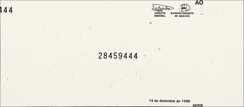 ECUADOR. Lot of (2). Banco Central Del Ecuador. 10000 Sucres, 1998. P-127e. Unci...