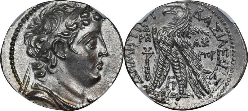 SYRIA. Seleukid Kingdom. Demetrios II Nikator (Second reign) 129-125 B.C. AR Tet...