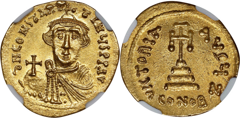 CONSTANS II, 641-668. AV Solidus (4.50 gms), Constantinople Mint, 7th Officina, ...