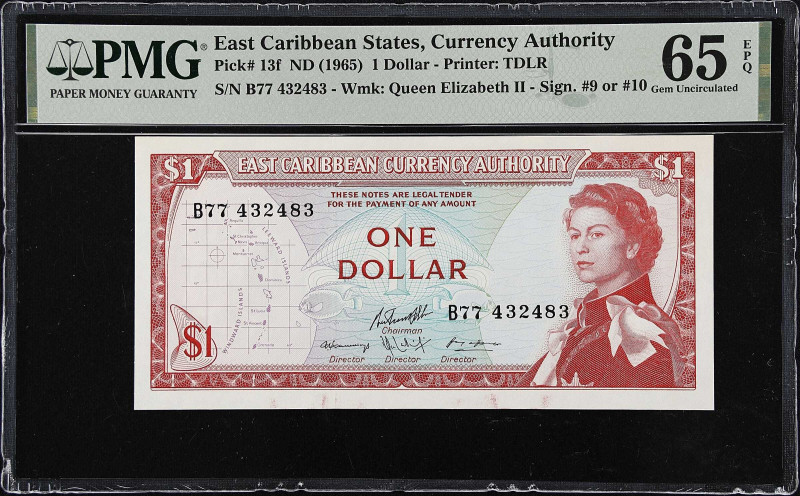 EAST CARIBBEAN STATES. East Caribbean Currency Authority. 1 Dollar, ND (1965). P...