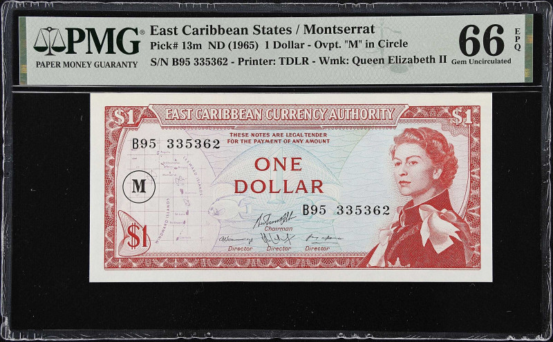 EAST CARIBBEAN STATES. East Caribbean Currency Authority. 1 Dollar, ND (1965). P...