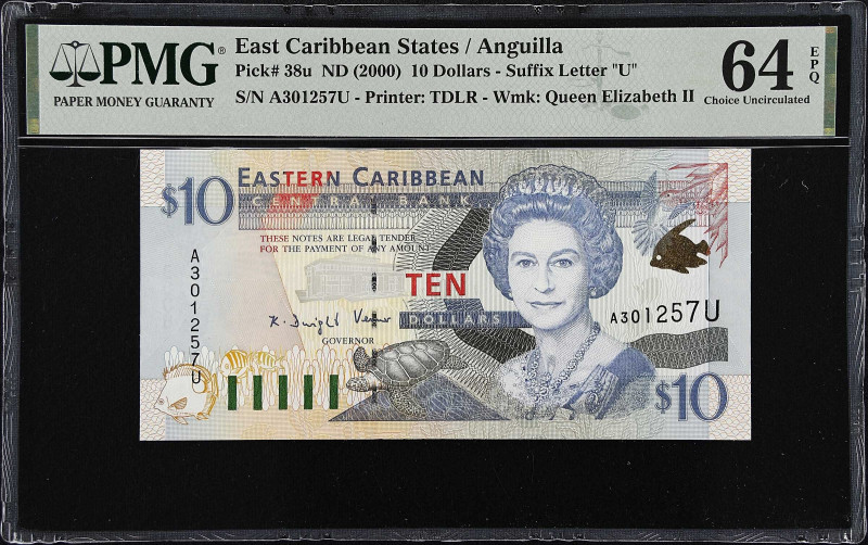 EAST CARIBBEAN STATES. Eastern Caribbean Central Bank. 10 Dollars, ND (2000). P-...