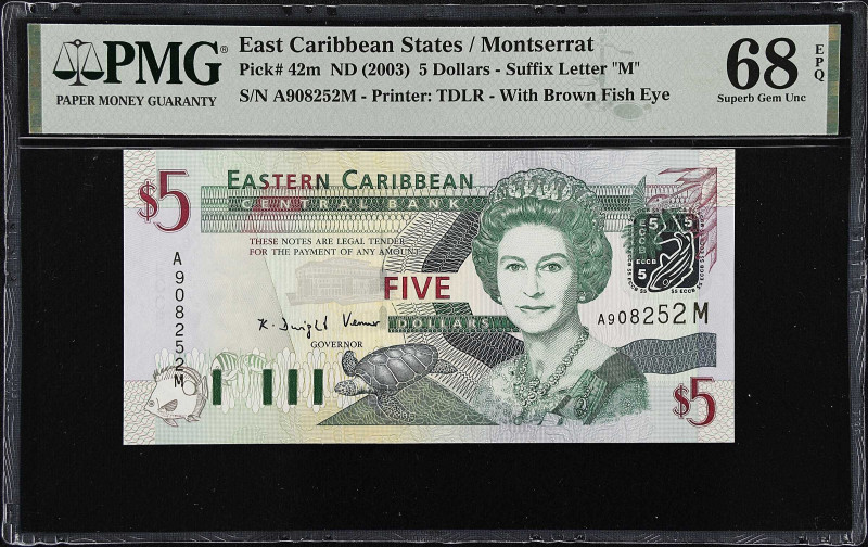 EAST CARIBBEAN STATES. Eastern Caribbean Central Bank. 5 Dollars, ND (2003). P-4...