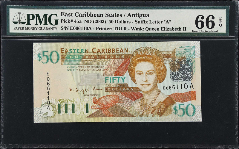 EAST CARIBBEAN STATES. Eastern Caribbean Central Bank. 50 Dollars, ND (2003). P-...