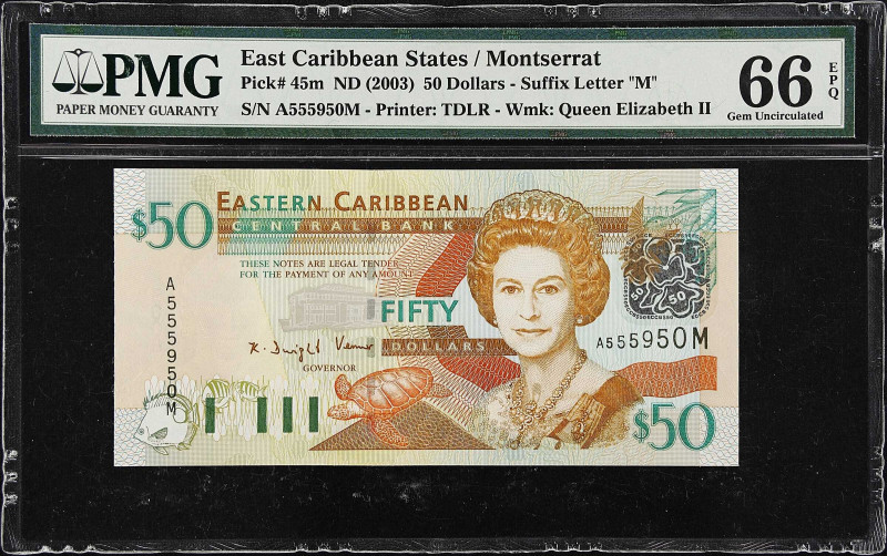 EAST CARIBBEAN STATES. Eastern Caribbean Central Bank. 50 Dollars, ND (2003). P-...