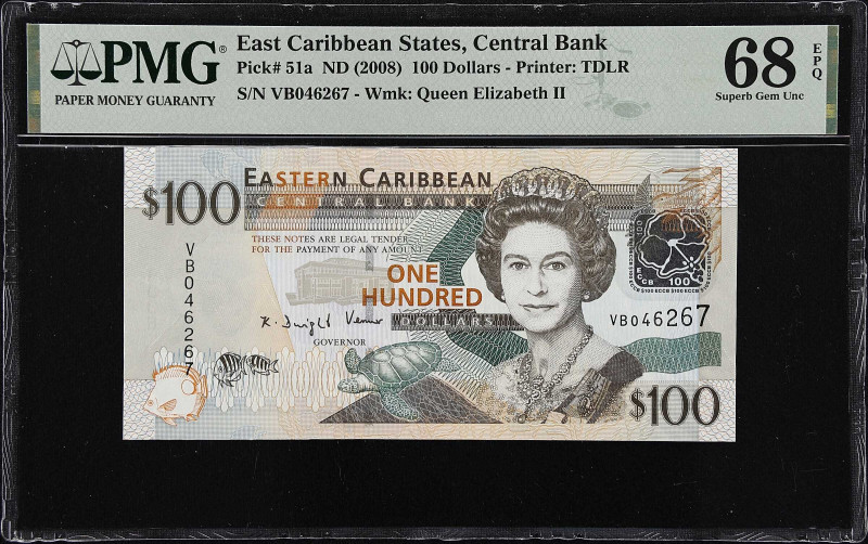 EAST CARIBBEAN STATES. Eastern Caribbean Central Bank. 100 Dollars, ND (2008). P...