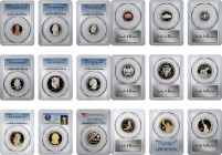 Lot of (9) Modern Type Coins. Proof-70 Deep Cameo (PCGS).
Included are: 2000-S Lincoln cent; 1984-S Jefferson nickel; 1978-S Roosevelt dime; 1995-S W...