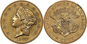 1853-O Liberty Head Double Eagle. Winter-1, the only known dies. AU-53 (NGC).
Our multiple offerings in this sale notwithstanding, the 1853-O is amon...