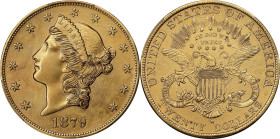 1879-O Liberty Head Double Eagle. Winter-1, the only known dies. AU Details--Devices Engraved (PCGS).
Among the more curious examples of this rare is...