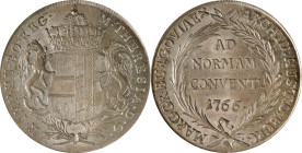 AUSTRIA. Burgau. Taler, 1766. Gunzburg Mint. Maria Theresa. PCGS MS-65.
Dav-1148; KM-16. Undoubtedly one of the finest of the type that one can hope ...