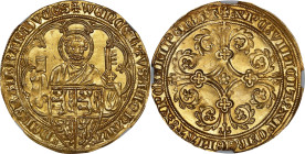 BELGIUM. Brabant. Pieter d'Or, ND (1375-80). Leuven Mint. Jeanne and Wenceslas. NGC MS-64+.
Fr-11; Delm-45; de May-225. Weight: 4.09 gms. Obverse: Ha...
