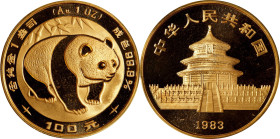 CHINA. 100 Yuan, 1983. Panda Series. PCGS MS-69.
Fr-B4; KM-72; PAN-6A. A delightfully radiant specimen from the early years of the Panda series, and ...