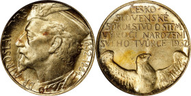 CZECHOSLOVAKIA. Gold Medallic Ducat, 1932. Kremnica Mint. NGC MS-63.
Fr-11; KMX-12; Novotny-IV.A (R). By J. Bruha. Mintage: 1,742. Commemorating the ...