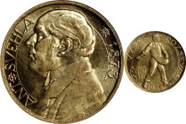 CZECHOSLOVAKIA. Gold Medallic Ducat, 1933. Kremnica Mint. NGC AU-58.
Fr-12A; KM-X16; Novotny-V.B. Mintage: 500. Variety with cross above date. Commem...
