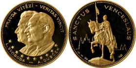 CZECHOSLOVAKIA. Proof Set (4 Pieces), ND (1968). Kremnica Mint. CHOICE PROOF.
KMX-35 through 38. Total AGW: 1.638 oz. A wonderful set containing gold...