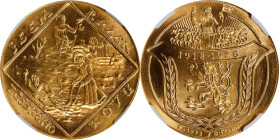 CZECHOSLOVAKIA. Duo of Gold Medallic Ducat Restrikes (2 Pieces), "1928" (1973). Kremnica Mint. Both NGC MS-68 Certified.
1) 4 Ducats. Fr-6; KMX-4; No...