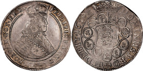 DENMARK. Speciedaler, 1650-HK. Copenhagen Mint. Frederik III. NGC AU-58.
Dav-3540; KM-168. Stunning quality and preservation for the type, this near-...