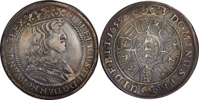 DENMARK. Speciedaler, 1655-HK. Copenhagen Mint. Frederik III. PCGS Genuine--Cleaned, EF Details.
Dav-3544; KM-204. Quite SCARCE and impressive, this ...