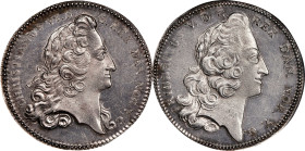 DENMARK. 3 Krone, ND (1746). Copenhagen Mint. Frederik V. NGC MS-61.
Dav-1297; KM-546. Mintage: 500. Weight: 45.34 gms. An extremely thick one-year i...
