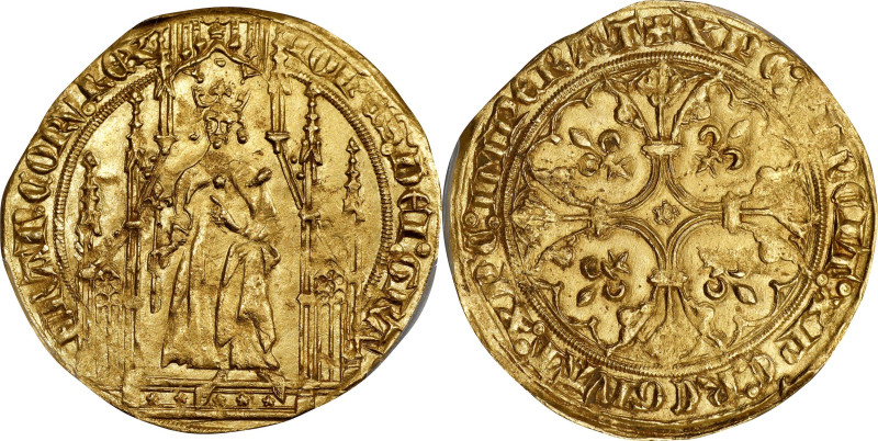 FRANCE. Royal d'Or, ND (1359). Jean II "the Good". PCGS MS-62.
Fr-278; Dup-293A...