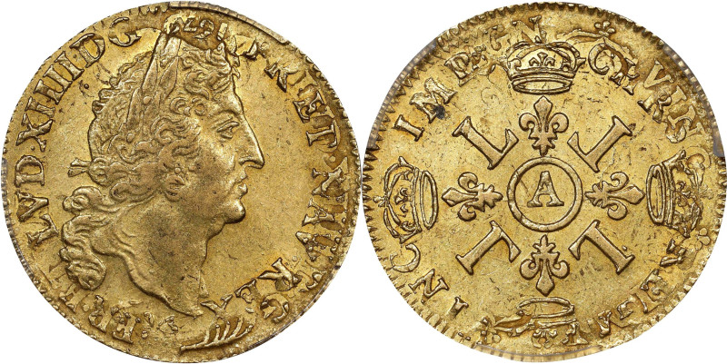 FRANCE. Louis d'Or, 1694-A. Paris Mint. Louis XIV. PCGS AU-58.
Fr-432; KM-302.1...