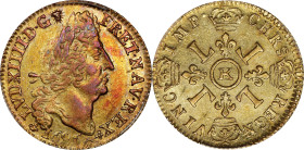 FRANCE. Louis d'Or, 1696-K. Bordeaux Mint. Louis XIV. PCGS AU-50.
Fr-433; KM-302.11; Gad-252. "Flan neuf" type. The only example of the date in the P...
