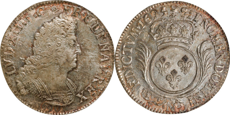 FRANCE. 1/2 Ecu, 1695-X. Amiens Mint. Louis XIV. PCGS MS-63.
KM-295.22; Gad-185...