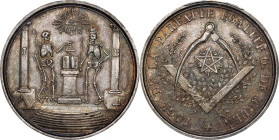FRANCE. Rouen Freemasons Silver Medal, ND (ca. 1807-32). Paris Mint. PCGS SPECIMEN-62.
Labouret-718; Zirkel-666; cf. Feuardent-6343 (for obv.); Marvi...