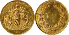 FRANCE. Lyon Universal Exposition Gold Medal, 1872. PCGS SPECIMEN-62.
Obverse: Mariane standing facing between two cherubs at her feet; her outstretc...