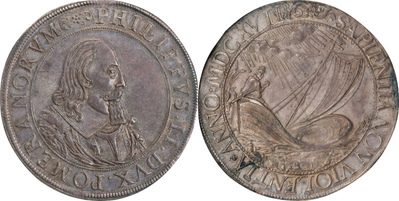 GERMANY. Pomerania-Stettin. Taler, 1617. Philipp II. NGC AU-55.
Dav-7224; KM-46...