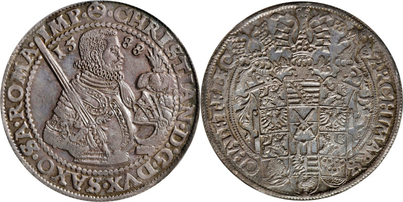 GERMANY. Saxony. Taler, 1588-HB. Dresden Mint. Christian I. PCGS MS-63.
Dav-980...