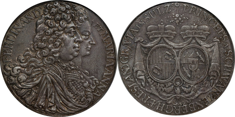 GERMANY. Schwarzenberg. Taler, 1696-MM. Vienna Mint. Ferdinand Wilhelm Eusebius,...