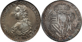 ITALY. Tuscany. 10 Paoli (Francescone), 1767. Florence Mint. Pietro Leopoldo. PCGS EF-45.
Dav-1511; KM-C-22. The only example of the type in the PCGS...