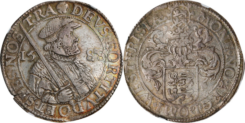 NETHERLANDS. West Friesland. Rijksdaalder, 1588. Hoorn Mint. NGC AU-58.
Dav-886...