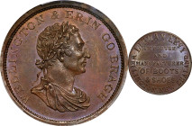 NEW ZEALAND. Copper Penny Token, ND (1857). PCGS SPECIMEN-64 Brown.
Andrews-323; Lampard-328b; KM-Tn40; Gray-162b; Renniks-324. A beautiful and RARE ...