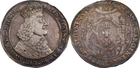 POLAND. Taler, 1649-GR. Danzig Mint. Johann II Kasimir. PCGS Genuine--Cleaned, EF Details.
Dav-4358; KM-40. A fairly difficult and always popular iss...