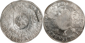 RUSSIA. Russia - Spanish Netherlands. Yefimok (Jefimok), 1655-Mo. Moscow Mint. Aleksey. NGC AU-53. Countermark: UNC Standard.
KM-424; cf. Dav-4432 (f...