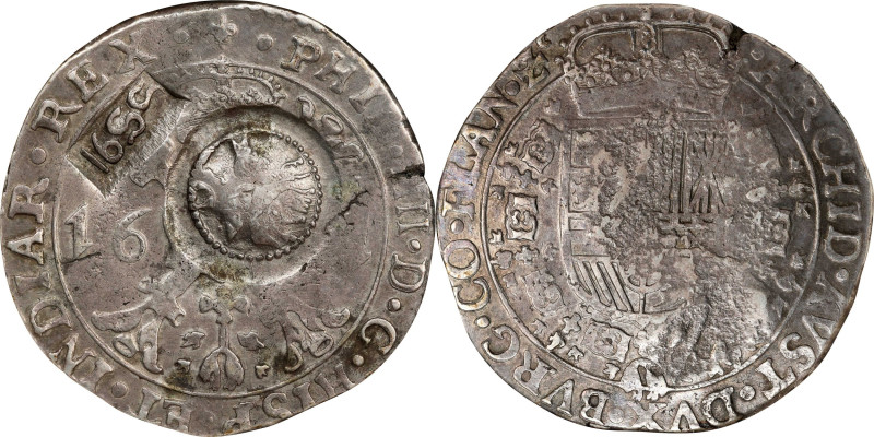 RUSSIA. Russia - Spanish Netherlands. Yefimok (Jefimok), 1655-Mo. Moscow Mint. A...