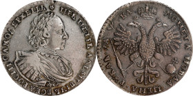 RUSSIA. Ruble, 1721-K (in old Cyrillic). Moscow (Kadashevsky) Mint. Peter I "the Great". PCGS VF-35.
KM-157.5; Bit-486. Lightly circulated and offeri...