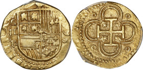 SPAIN. Cob 2 Escudos, 1595-B. Seville Mint. Philip II. PCGS AU-58.
Fr-169; Cal-852. A stunning piece that is tied for the finest certified example ho...