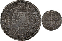 SPAIN. 50 Reales (Cincuentin), 1635-R. Segovia Mint. Philip IV. PCGS EF-40.
Dav-LS567; KM-81.5; Cal-1702. An EXTREMELY RARE representative of this ma...